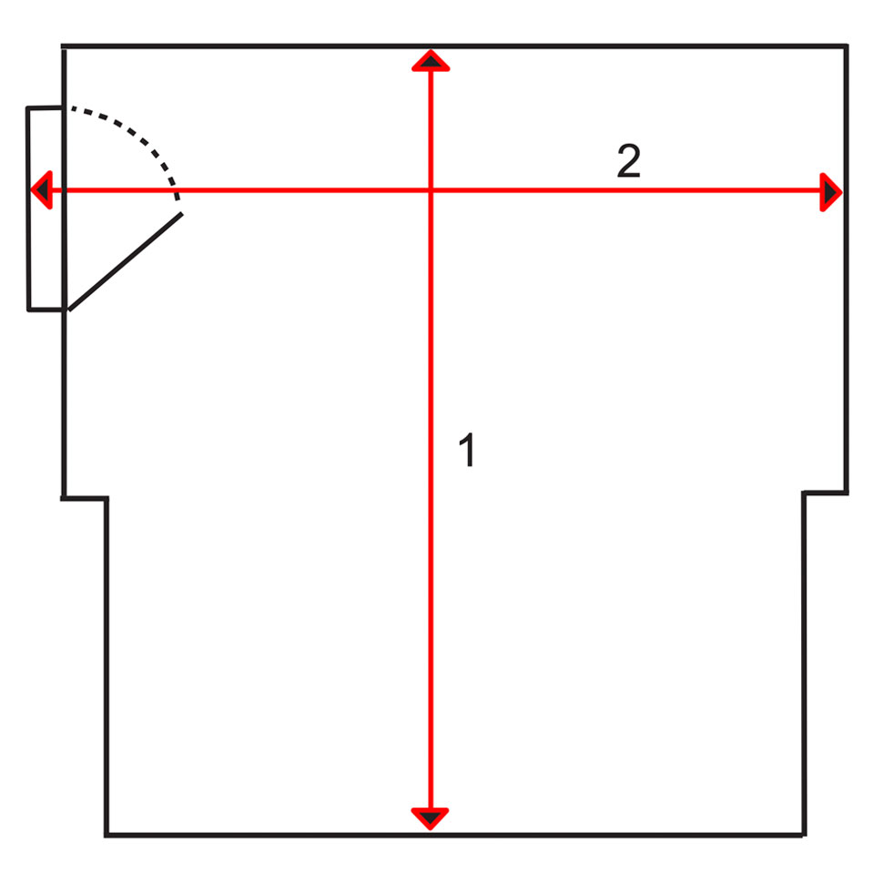 Blueprints of a bedroom