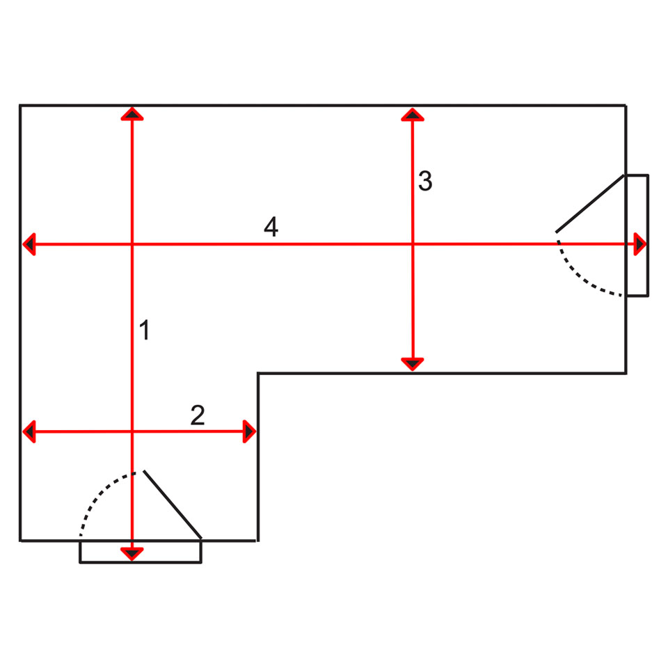 Blueprints of a dining room