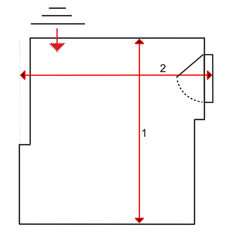 Blueprints of a hall